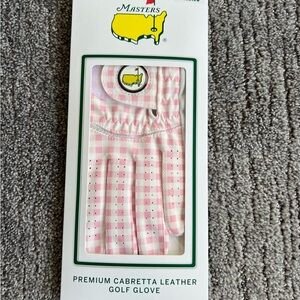 COPY - Masters Pink Checkered Golf Glove. Left hand.  Size M
